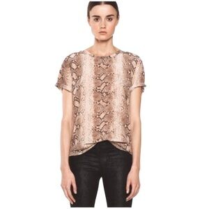 𝅺Equipment Femme Riley 100% Silk Python Print Blouse